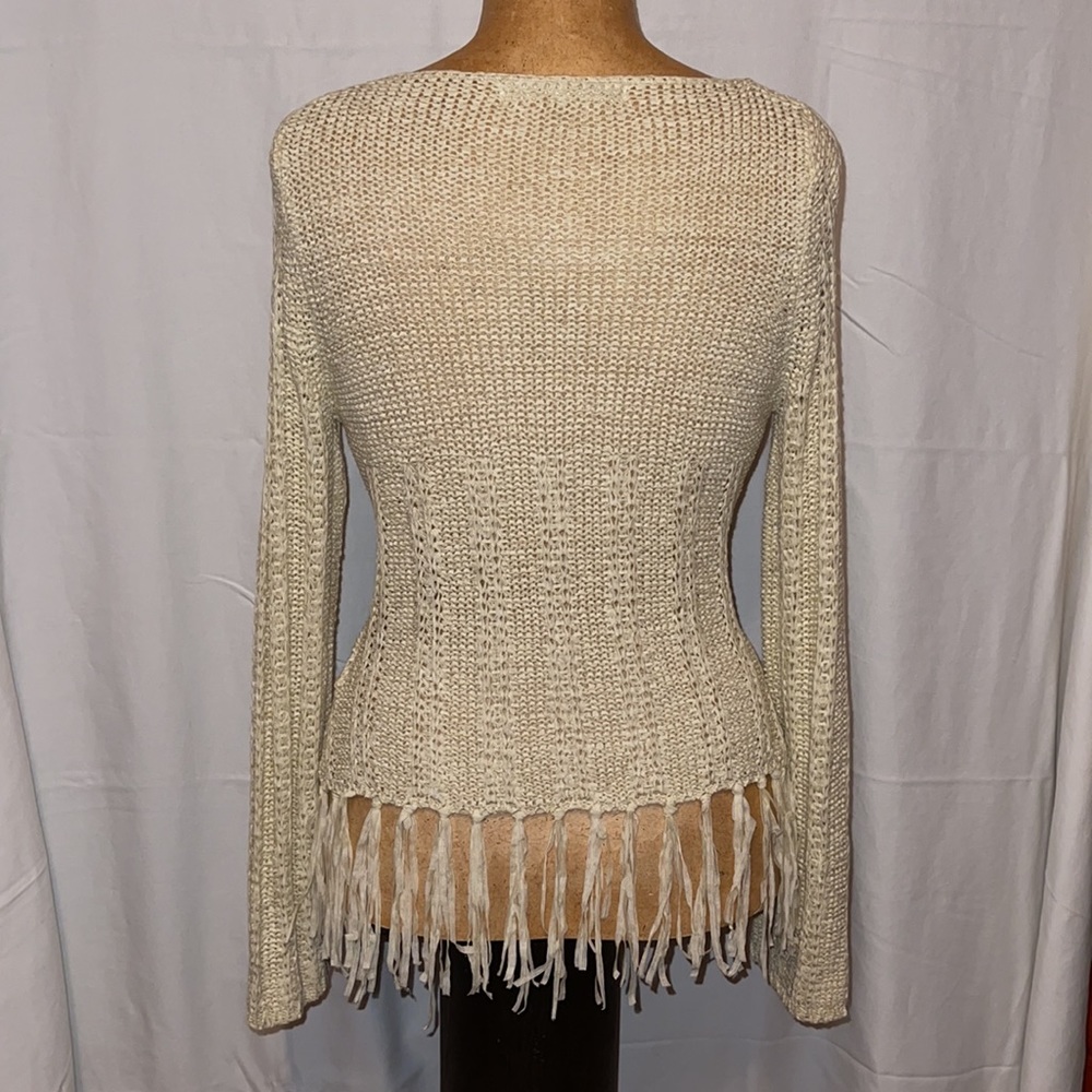 MAX STUDIO KNIT FRINGE SWEATER NWOT - Picture 2 of 4